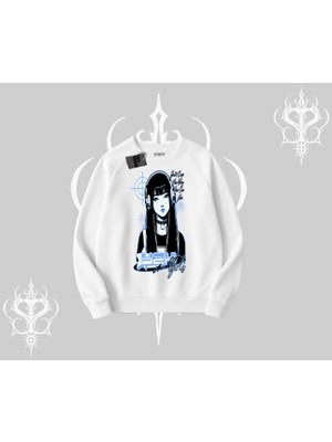 Biskilet Sweatshirt Cyber Y2K Anime Girl Street Sound Aesthetic