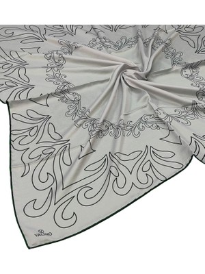 Mim Eşarp ve Şal Valino Desenli Şifon Eşarp – 90X90 cm