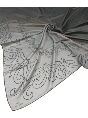 Mim Eşarp ve Şal Valino Degrade Desenli Şifon Eşarp – 90X90 cm