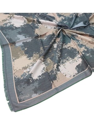 Mim Eşarp ve Şal Ebruli Kışlık Desenli Eşarp 95X95 cm