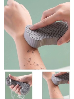 Sharvox Cilt Temizleyici Bebek Banyo Ölü Deri Sökücü Masaj Süngeri Vücut Duş Süngeri Yoğun Peeling Fırçası