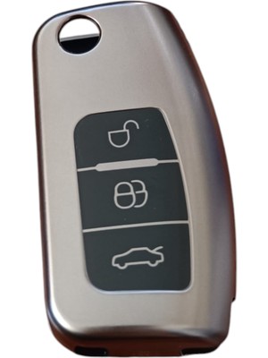 LTG Nova Ford Focus/fiesta/mondeo/cmax/couruer Anahtar Uyumlu Silikon Oto Anahtar Kumanda Kabı Kılıf Füme