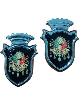 LTG Nova Osmanlı Devlet Arması Damla Etiket Krom Siyah 2'li
