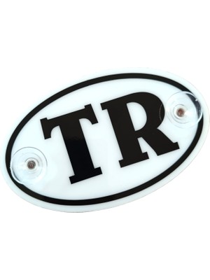 LTG Nova Tr Plaka Oval Vantuzlu Pleksi Cam Süsü Beyaz 13X8CM