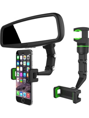 LTG Nova Dikiz Aynası Koltuk Arkası Geçme 360° Ayarlanabilir Telefon Navigasyon Tutucu