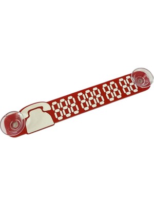 LTG Nova Araç Cam Önü Telefon Numaratörü Park Tel Pleksi Kırmızı Beyaz