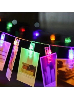 Marsilyan Renkli Işıklı Mandallı Fotoğraf Albümü 10 Lu - Rgb