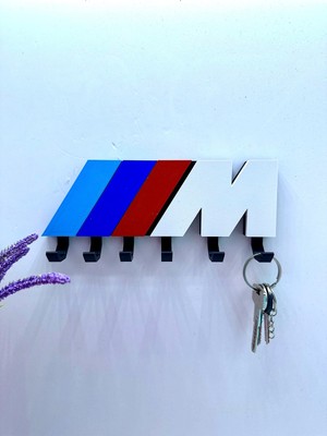 3dpazarıcom 3D Baskı Dekoratif Bmw M Logo Tasarımlı Model Anahtar Askılığı