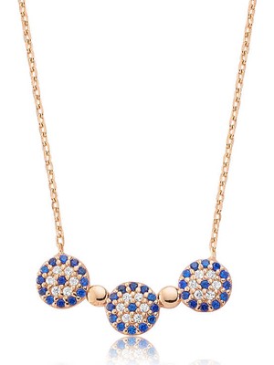 Fm Gümüş Nazarlı Bayan Kolye