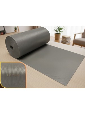 ALMITAL 48 Cm X 5 M Açık Gri Çizgi Desenli Suni Deri, Çekmece içi Kaydırmaz Çekmece Halısı, raf örtüsü