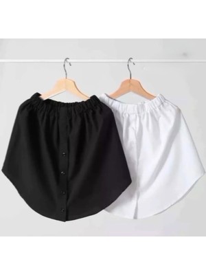 Hanique Siyah Large Beden Popo Kapatıcı-Tesettür Uzatıcı- Tesettür Gömlek Etek- Kapatıcı Etek