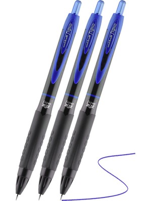 Artlantis Mavi Pilot Kalem Signo 307 3 Adet Uniball Basmalı Pilot Kalem 0.5 mm Roller Uçlu Pilot Kalem Ince Uçlu Likit Mürekkepli