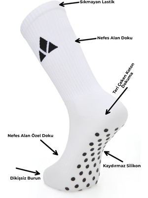 Mgc Spor Spor Dikişsiz Burunlu Silikon Kaydırmaz Tabanlı Spor Çorabı–(Futbol, Basket, Tenis, Yoga, Plates)