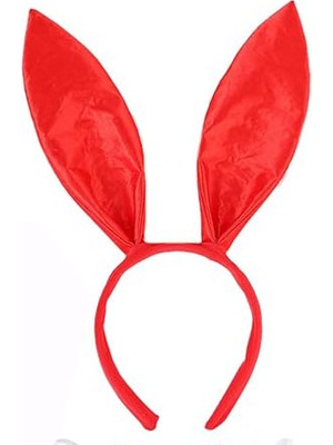 NessiWorld Pembe Renk Saten Kaplama Şekil Verilebilir Tavşan Kulak Taç 35X11 cm