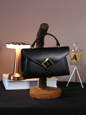 Alvora Geometrik Tokalı Kapaklı Mini El & Omuz Çantası