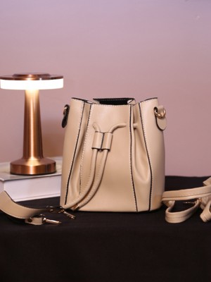 Alvora Bağlama Detaylı Kova Model Kadın El ve Omuz Çantası