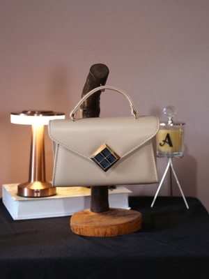 Alvora Geometrik Tokalı Kapaklı Mini El & Omuz Çantası