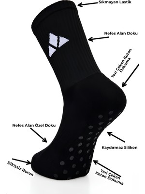 Mgc Spor 2'li Dikişsiz Burunlu, Silikon Kaydırmaz Tabanlı, Spor Çorabı–(Koşu, Futbol, Basketbol, Tenis, Yoga, Plates, Fitnes)