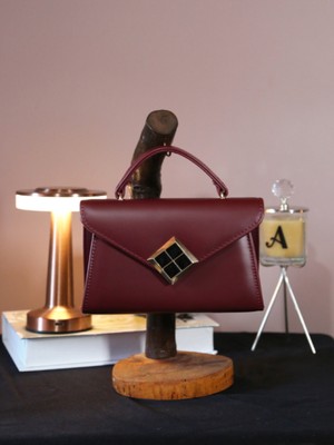 Alvora Geometrik Tokalı Kapaklı Mini El & Omuz Çantası