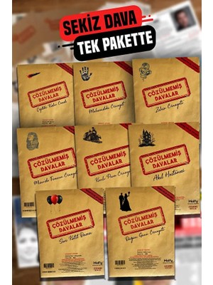 Çözülmemiş Davalar Tam Set Sekizli Dedektif Oyunu Dava Çözme Seri Katil Dedektiflik Oyunu Cinayet Oyunu Akıl Kutu