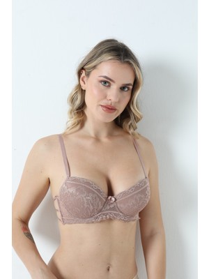 Hanuw Dantelli Kol Kordonlu Dolgusuz Sütyen