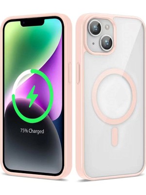 Egstech Apple iPhone 13 Kılıf Magsafe Wireless Şarj Özellikli Tpu+Pc Kılıf Ultra Dayanıklı Lens Bölümü Açık Silikon