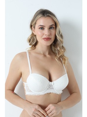 Hanuw Dantelli Kol Kordonlu Dolgusuz Sütyen