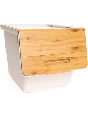 Motek Bambu Çok Amaçlı Tekerlekli Organizer 33 Lt Tek Modül (4 Adet)