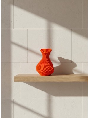 Esranın Dünyası Kalpli Vazo Turuncu