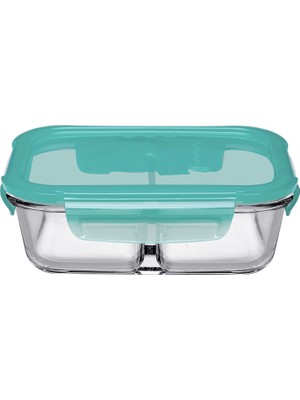 Paşabahçe Lockie&lock Bölmeli Saklama Kabı Yeşil Kapak 1010 cc 3 Adet