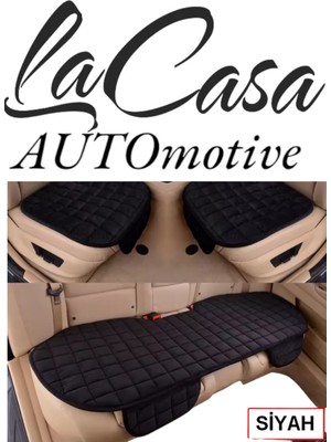 Ergonomik,ortopedik,soft Kare Desen Kapitoneli Lüks Lacasa Oto Koltuk Kılıfı-Minderi (3lü Set)