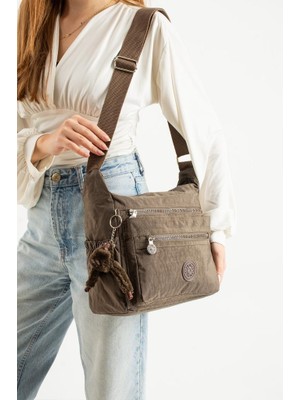 Baginn Kadın Postacı Çanta Hafif Klinkır Kumaş Çok Cepli Çapraz Askılı Omuz Çantası 30*25 cm Günlük Çanta