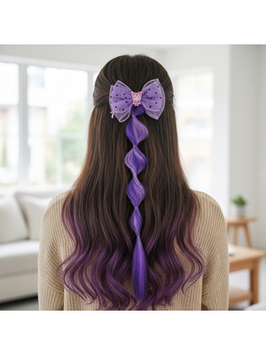 Mare Accessories Kuromi Mor Lila Çocuk Saç Tokası Örgü Modeli