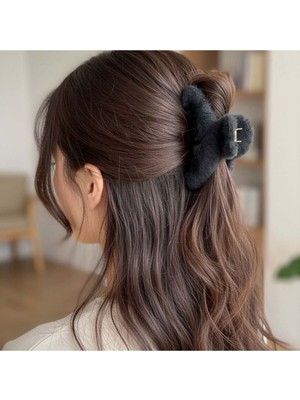 Mare Accessories Peluş Kaplı Büyük Mandal Toka
