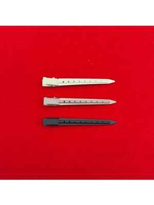 Mare Accessories Profesyonel Kuaför Tipi Mat Saç Ayrım Tokası – 3’lü Set (Krem / Gold / Siyah)