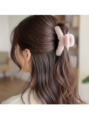 Mare Accessories Peluş Kaplı Büyük Mandal Toka