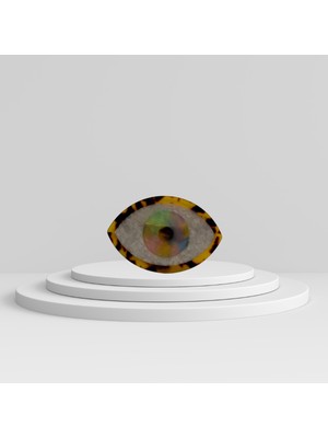 Mare Accessories Nazar Boncuklu Sarı Kemik Toka