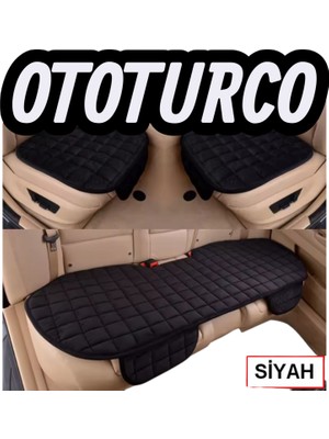 Ergonomik,ortopedik,soft Kare Desen Kapitoneli Lüks Ototurco Automotive Oto Koltuk Kılıfı-Minderi (3lü Set)Bej