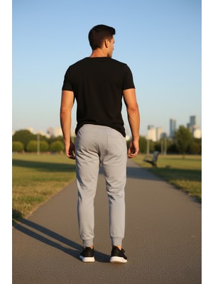 FullaModa Beli Bağcıklı Çimalı Jogger Eşofman Altı