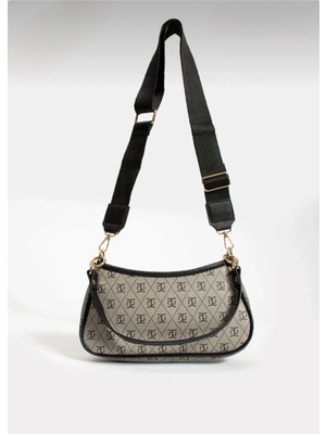 My Vintage Şık Tasarımlı Desenli Baget Çanta Çapraz Askılı Astarlı