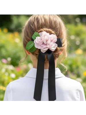 Mare Accessories Büyük Çiçekli Kurdeleli Saç Tokası