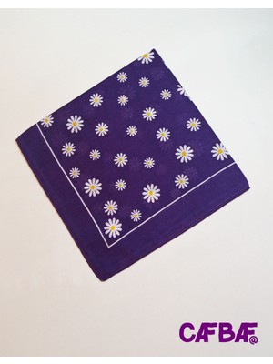 Cafbaf Kare Bandana Papatya - Mor