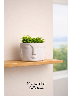 Mosarte Buda Series Minimalist Soyut Yüz Vazo / Heykel – Modern Dekoratif Obje 1 Adet(Büyük Boy)