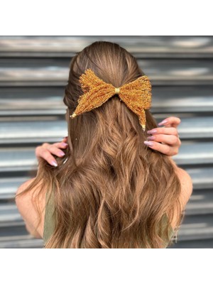 Mare Accessories Bakır Rengi Kurdela Kadın Saç Toka