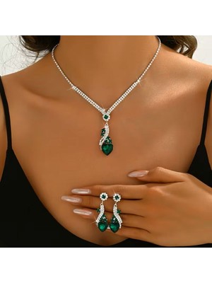 Moresun Lady Moda Kolye Küpe Seti Yılbaşı 14 Şubat Sevgililer Günü Hediyesi