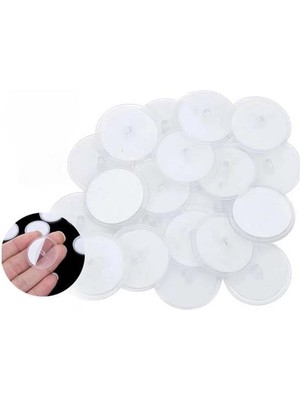Teknokapsül® 20 Adet Şeffaf Yuvarlak 3 cm Çaplı Güçlü Disk Yapışkanlar