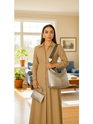 My Vintage Lüks Salaş Omuz Çantası & Cüzdan Hediyeli – Kolon Askılı