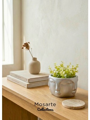 Mosarte Buda Series Minimalist Soyut Yüz Vazo / Heykel – Modern Dekoratif Obje 1 Adet(Büyük Boy)