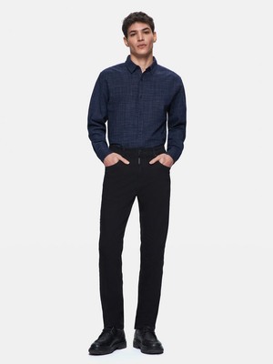 LTB Sawyer 5 Dar Paça Orta Bel Siyah Jean Pantolon