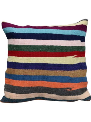 Kilim Antik El Dokuma Dekoratif Kilim Kırlent Yastık Kılıfı 1122 - Yeni - Çok Renkli